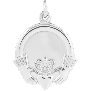 Front image of Sterling Silver Claddagh Pendant