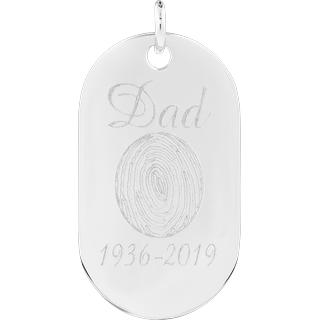 Front image of Sterling Silver Memory Tag