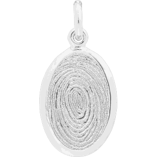 Front image of Sterling Silver Oval Pendant