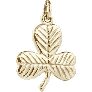 Front image of Yellow Gold Shamrock Pendant
