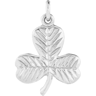 Front image of Sterling Silver Shamrock Pendant