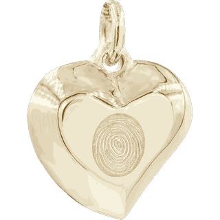 Front image of Yellow Gold Signature Heart Pendant