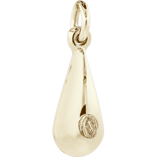 Front image of Yellow Gold Teardrop Pendant