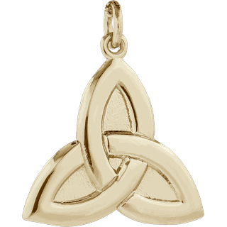Front image of Yellow Gold Trinity Pendant